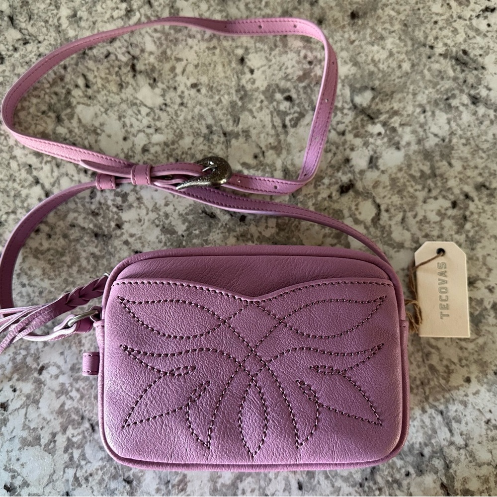 Tecovas Flower Mini Crossbody in Orchid NWT